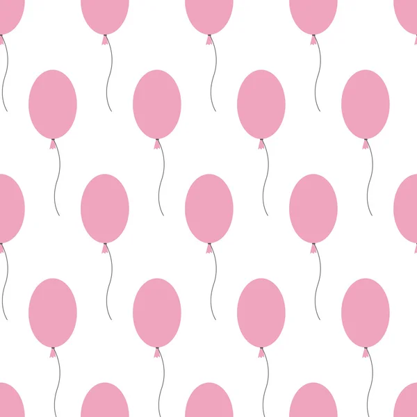 Patrón con globos rosados — Archivo Imágenes Vectoriales