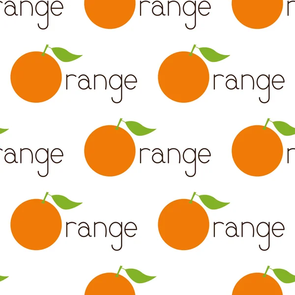Wzór z pomarańczowym logo — Wektor stockowy