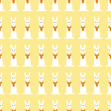 Bunny ve havuç kalp tekrarlayan olan arka plan