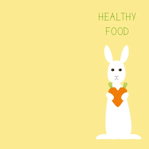 Healthy food greeting card — Stock Vector