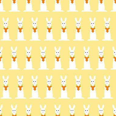 Bunny ve havuç kalp ile arka plan