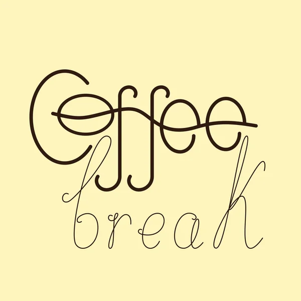 Coffee-break letras —  Vetores de Stock