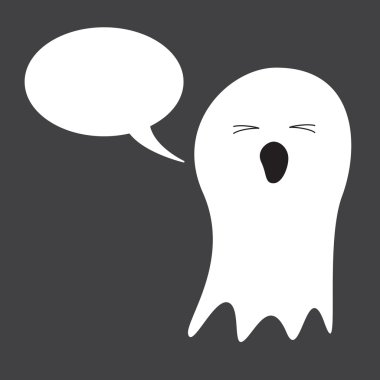 konuşma balonu ile hayalet