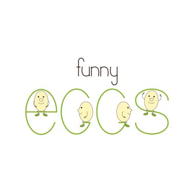 Komik yumurta logo şablonu