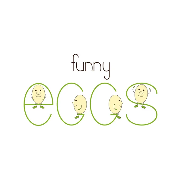 Αστεία αυγά λογότυπο πρότυπο — Διανυσματικό Αρχείο