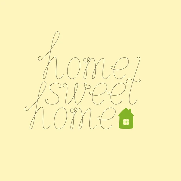 Home sweet home lettering — Stock Vector