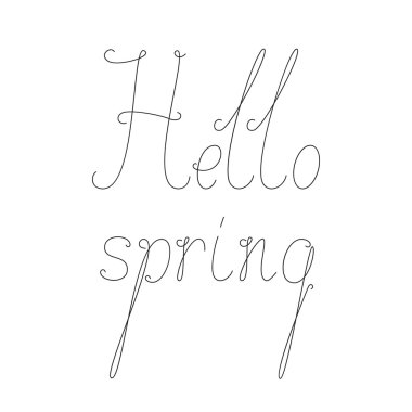 Bahar kaligrafi yazı Merhaba