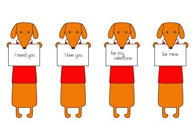 Şirin dachshunds kümesi