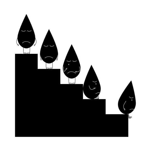 Gráfico de petróleo cayendo — Archivo Imágenes Vectoriales