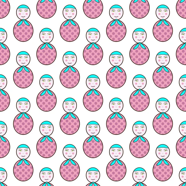 Modèle avec matryoshka — Image vectorielle