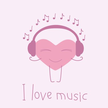 Kulaklık müzik kalp