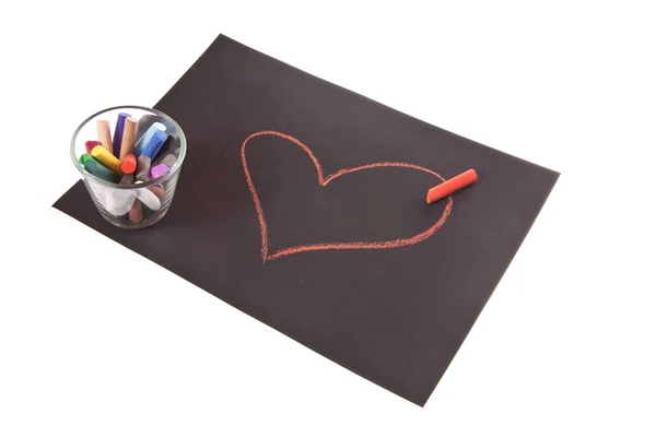 Heart on paper — Stock Photo, Image