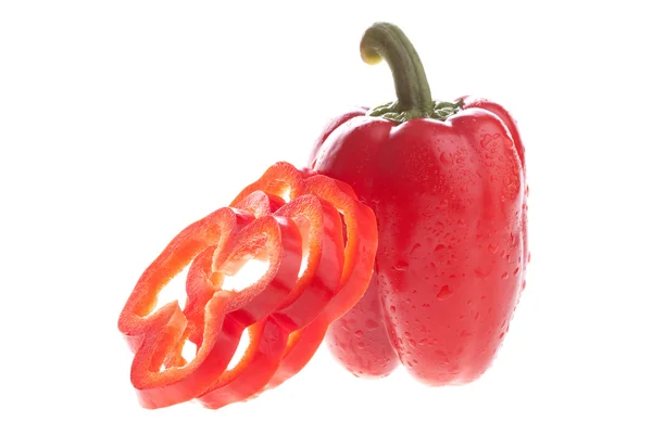 Pimiento rojo sobre fondo blanco —  Fotos de Stock