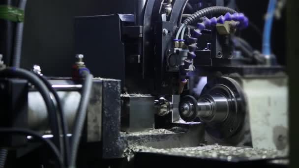 Machine technique à l'usine. Détails de traitement — Video