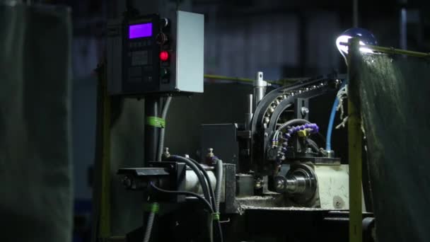 Machine technique à l'usine. Détails de traitement — Video