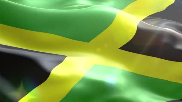 牙买加的动画 3d 旗帜 — 图库视频影像