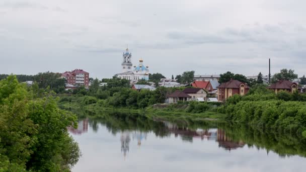 Russische christelijk tempel of kerk. — Stockvideo