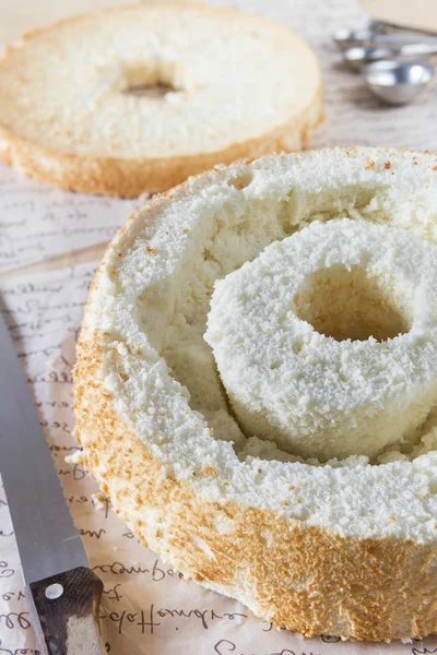 Homemade Angel Food Cake to fill — Stock Photo, Image