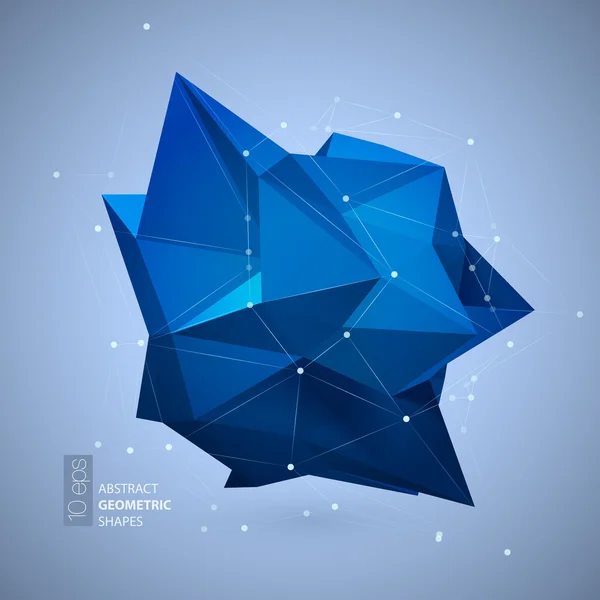 Hellblaue Polygon-Geometrie-Form. Vektorillustration — Stockvektor