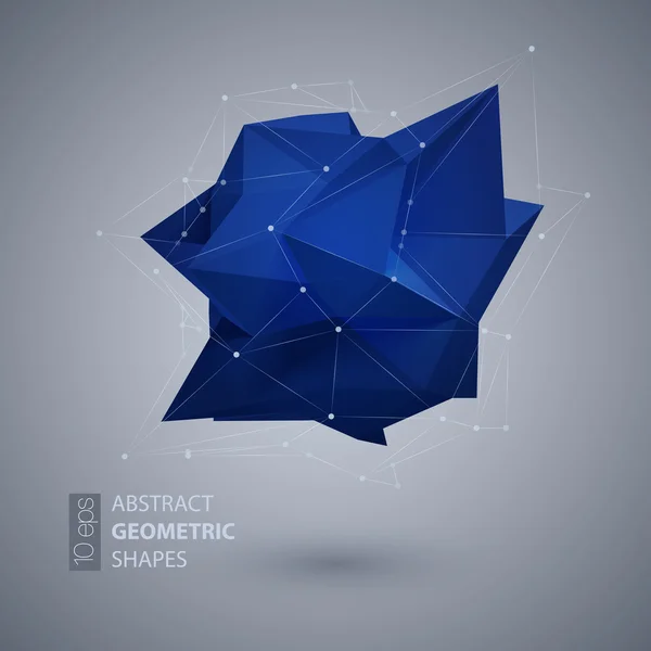 Hellblaue Polygon-Geometrie-Form. Vektorillustration — Stockvektor