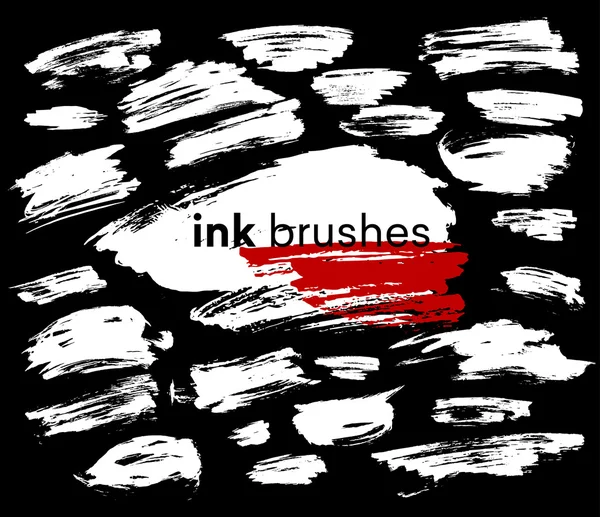 Detail ink brush paint stroke. Vector illustration — Stock Vector