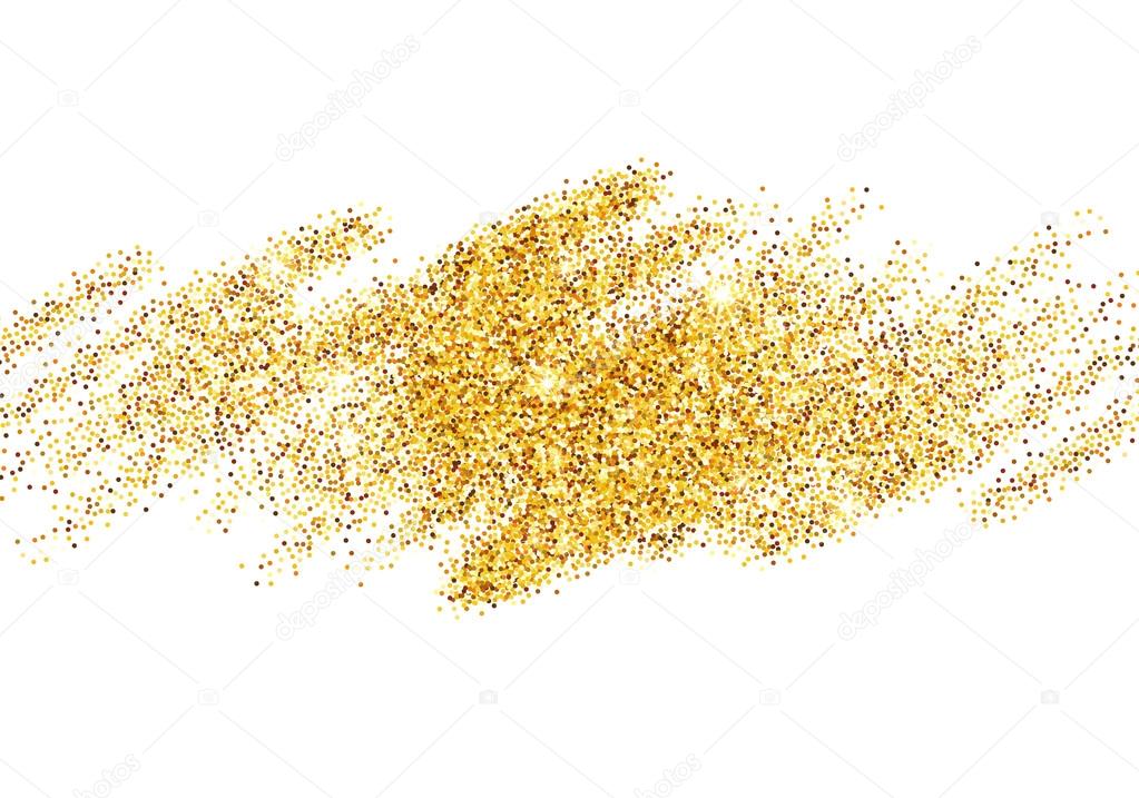 Gold Glitter Sparkles Bright Confetti background. Vector illustration EPS10