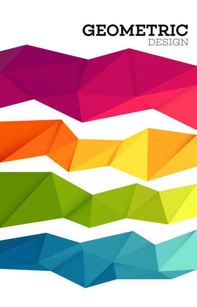 Abstract geometric triangle low poly set. Vector illustration — ストックベクタ