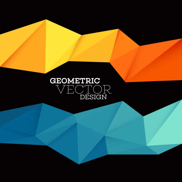 Abstract geometric triangle low poly set. Vector illustration — Stock Vector