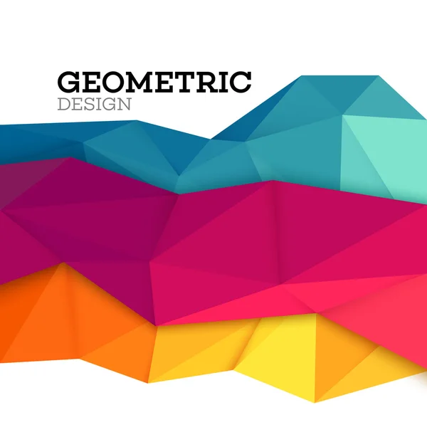 Abstrakt geometrisk trekant lav poly sæt. Vektorillustration – Stock-vektor