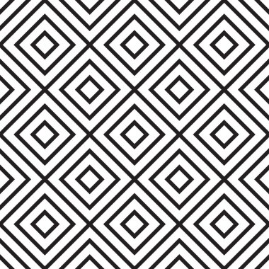 Vektör seamless modeli. Modern şık doku. Siyah ve beyaz kesintisiz geometrik desen