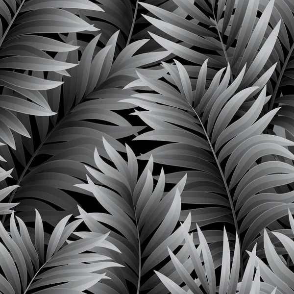 Blätter von Palmen. nahtloses Muster. Vektorillustration — Stockvektor