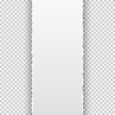 Saydam arka plan üzerinde yırtık kağıt afiş. Vektör çizim