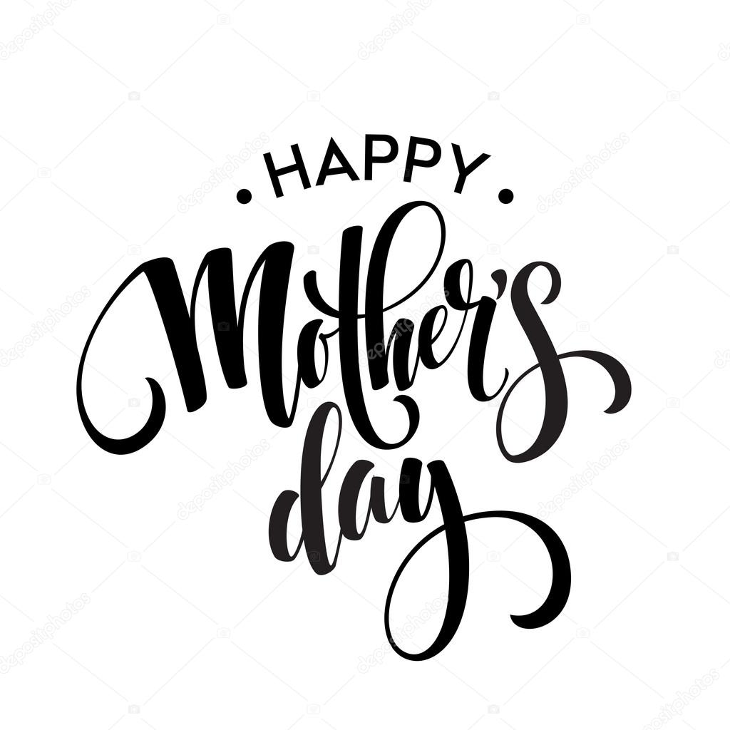 Download Happy Mothers Day Greeting Card. Black Calligraphy ...