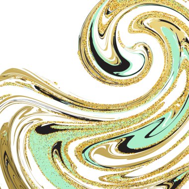 Ebru doku vektör Illustration. Tasarım için Web sitesi, arka plan, Banner. Mürekkep sıvı öğe şablonu. Vektör çizim