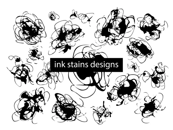 Diseño de pincel de tinta grunge. Ilustración vectorial — Vector de stock