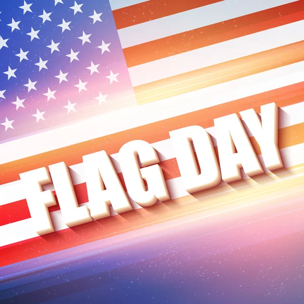 American Flag Day disegno di sfondo. Illustrazione vettoriale — Vettoriale Stock