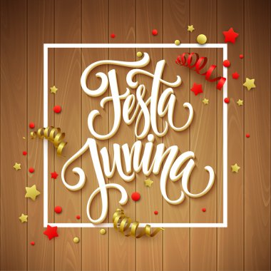 Festa Junina parti tasarım tebrik. Vektör çizim