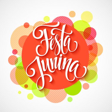 Festa Junina parti tasarım tebrik. Vektör çizim