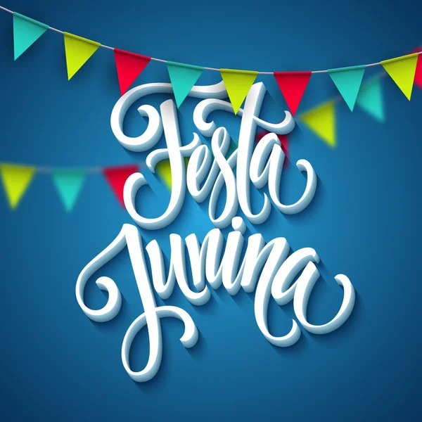 Festa Junina κόμμα χαιρετισμό σχεδιασμού. Vector εικονογράφηση — Διανυσματικό Αρχείο