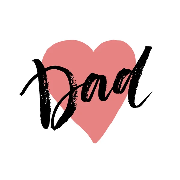 Best Dad lettering. Fathers day greeting card. Vector illustration — Stock Vector