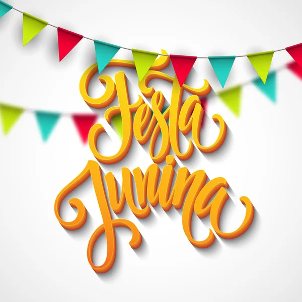 Festa Junina parti tasarım tebrik. Vektör çizim
