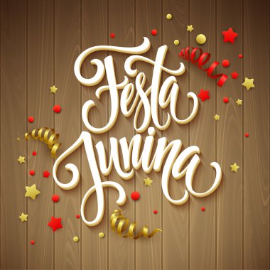 Festa Junina parti tasarım tebrik. Vektör çizim