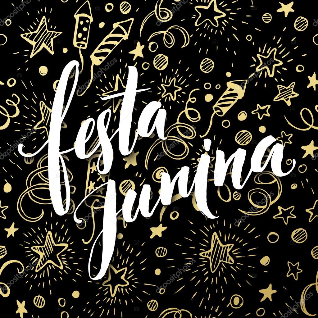 Festa Junina party greeting design. Vector illustration EPS10