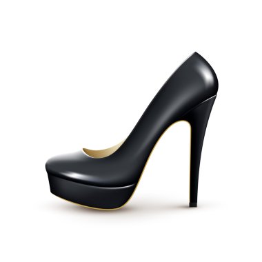 Kadın moda ayakkabı. Gerçekçi illüstrasyon vektör ayrıntılı