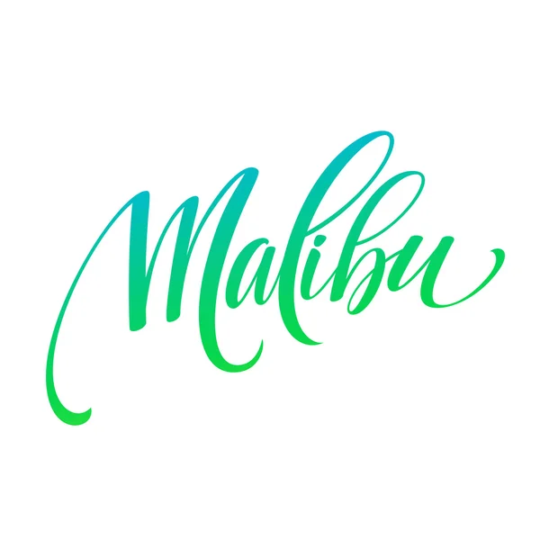 Калифорнийский почерк Малибу. Векторная иллюстрация — стоковый вектор