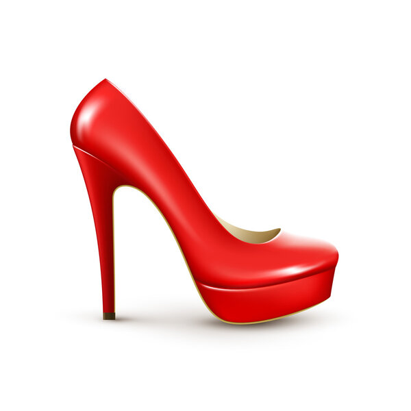 Women fashion shoes. Vector detailed realistic illustration