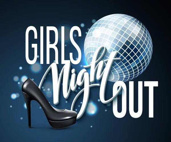 Girl Night Out Party Design. Ilustración vectorial — Vector de stock