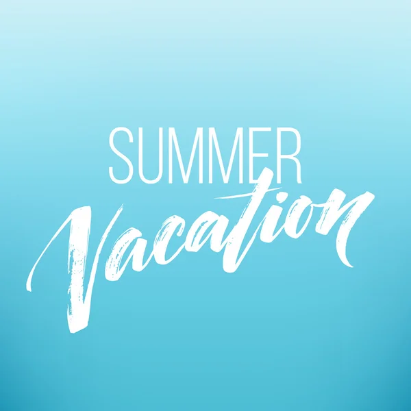 Escritura de vacaciones de verano. Tipografía, letras y caligrafía. Plantilla de diseño de póster y volante. Ilustración vectorial — Vector de stock