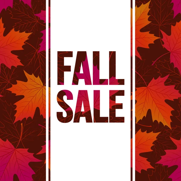 Autumn seasonal banner design. Fall leaf. Vector illustration — Stock Vector