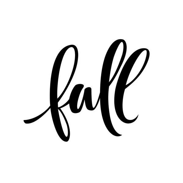 Val moderne calligraph kaart. Hand getekende belettering ontwerp. Inkt illustratie. Herfst poster. Vector illustratie — Stockvector